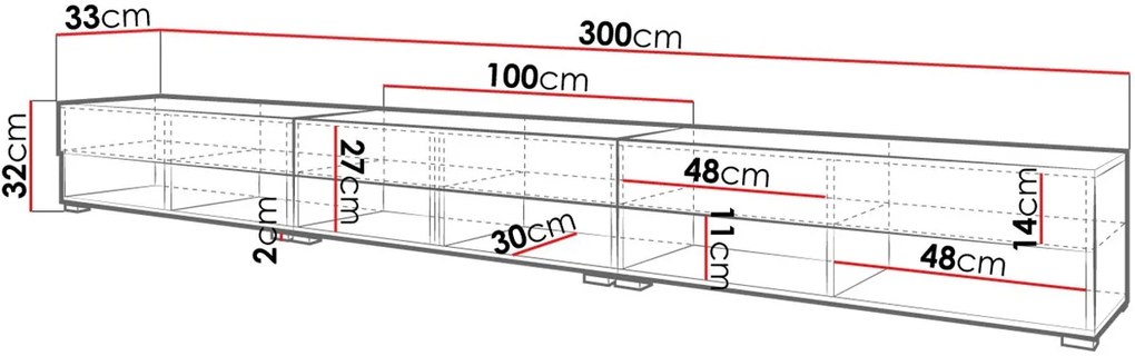 Έπιπλο τηλεόρασης A 300-Leuko-Leuko mat