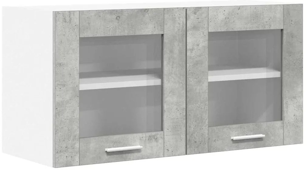 vidaXL Κρεμαστό ντουλάπι Riga Σκυρόδεμα Γκρι και Λευκό 80 x 31 x 40 εκ