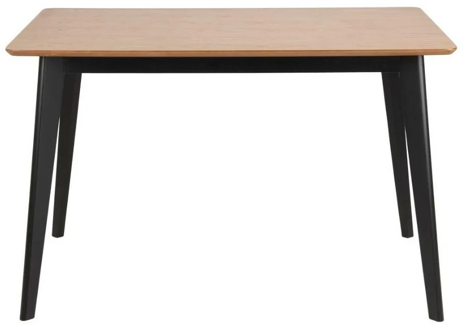 Τραπέζι Oakland 386, Δρυς, Μαύρο, 76x80x120cm, 21 kg, Ινοσανίδες μέσης πυκνότητας, Φυσικό ξύλο καπλαμά, Ξύλο, Ξύλο: Καουτσούκ | Epipla1.gr