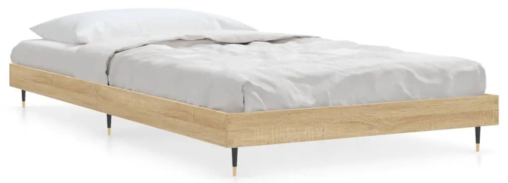 vidaXL Πλαίσιο Κρεβατιού Χωρ. Στρώμα Sonoma Δρυς 100x200εκ Επ. Ξύλο