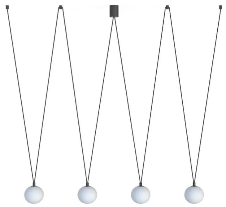 Φωτιστικό Οροφής Sling IV 10354 160x42-122cm 4xG9 12W Black-White Nowodvorski