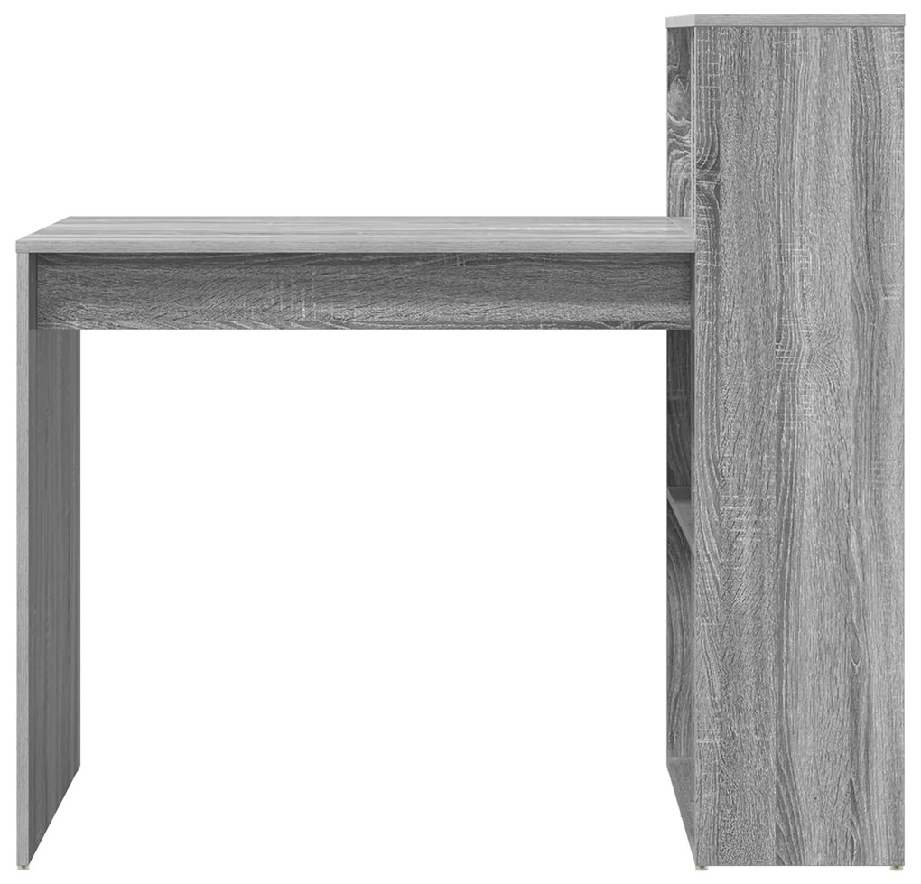 vidaXL Γραφείο Γραφής Γκρι Sonoma Επεξεργασμένο ξύλο, laminate Μεσαίο