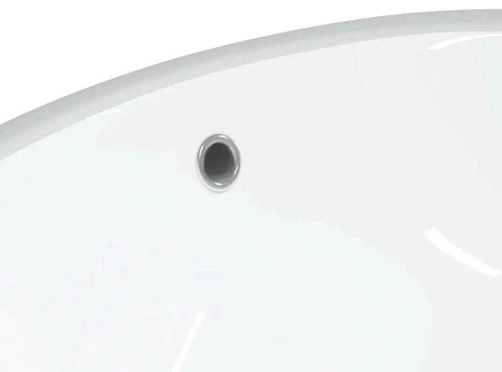 Νιπτήρας Μπάνιου Οβάλ Λευκός 33 x 29 x 16,5 εκ. Κεραμικός - Λευκό