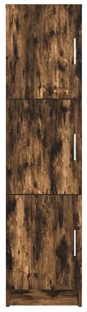 vidaXL Highboard Καπνιστό Δρύς 31.5 x 32 x 122.5 εκ