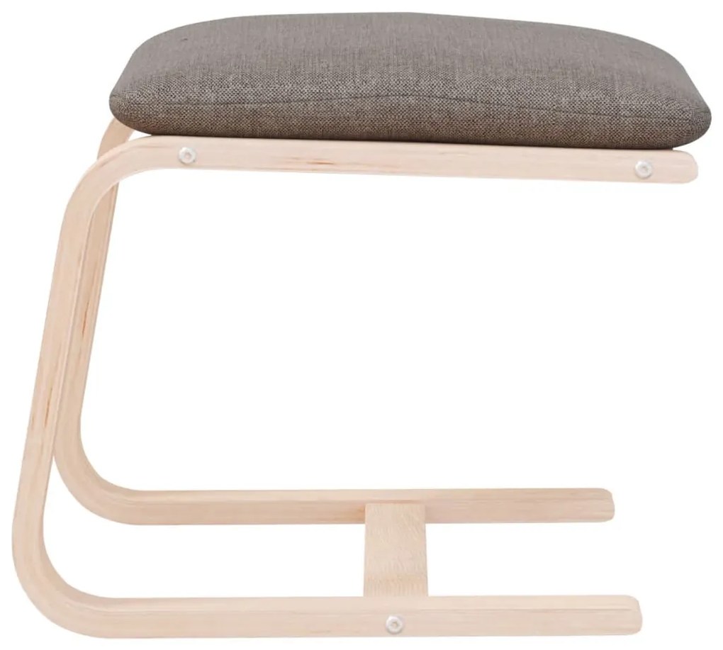 vidaXL Υποπόδιο Taupe 51 x 41 x 40 εκ. Υφασμάτινο