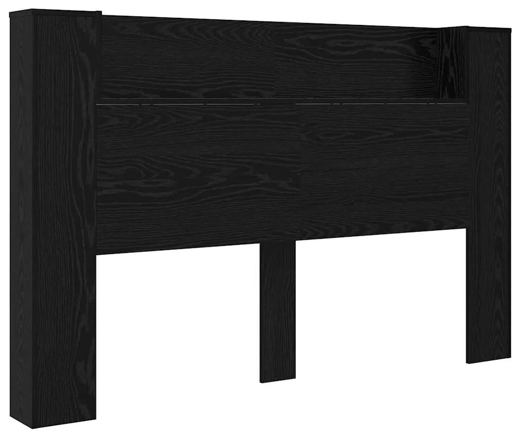 vidaXL Κεφαλάρι Μαύρη Οξυά 160 x 17 x 104,5 εκ Επεξεργασμένο ξύλο