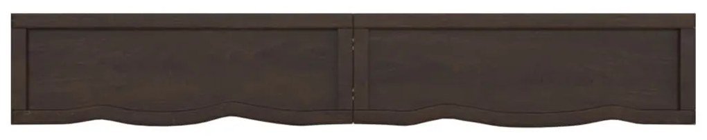 Πάγκος Μπάνιου Σκούρο Καφέ 180x30x(2-6) εκ. Επεξεργ. Μασίφ Ξύλο - Γκρι