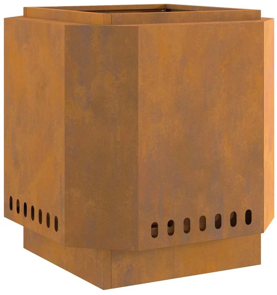 vidaXL Φωτιά Καφέ 48 x 48 x 51 cm Ατσάλι σκληρυθέν στον αέρα