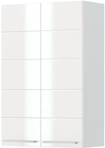 Ντουλάπι κρεμαστό Hudson V9-60-2K-Λευκό - Λευκό γυαλιστερό