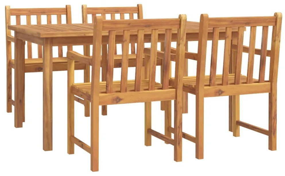 vidaXL Σετ Τραπεζαρίας Κήπου 5 Τεμαχίων από Μασίφ Ξύλο Ακακίας