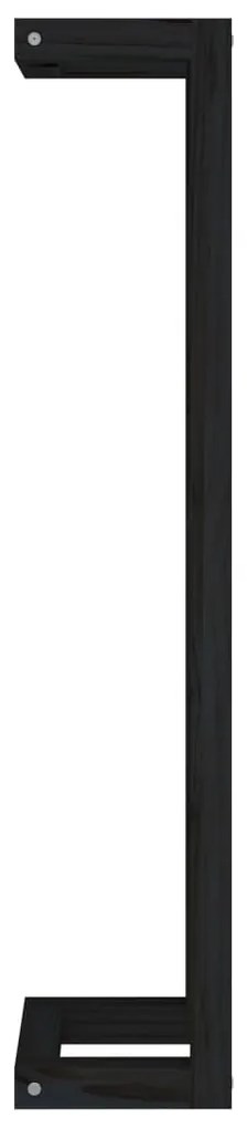 vidaXL Πετσετοκρεμάστρα Μαύρο 23 x 18 x 90 εκ. από Μασίφ Ξύλο Πεύκου