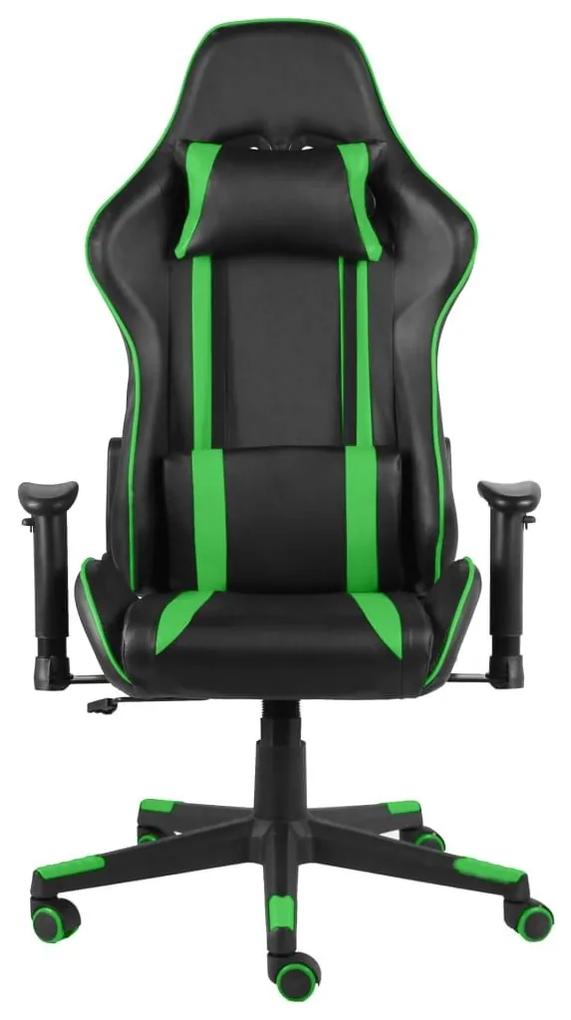 Καρέκλα Gaming Περιστρεφόμενη Πράσινη από PVC - Πράσινο