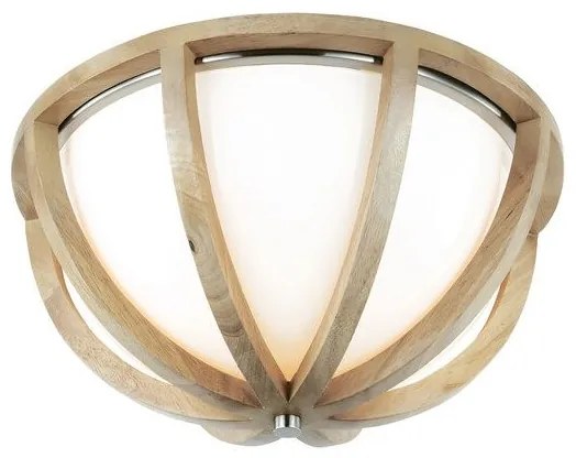 Πλαφονιέρα Φωτιστικό Οροφής 2xE27 60W IP20 Allier Elstead-FE-ALLIER-F-LW-Καφέ FE-ALLIER-F-LW