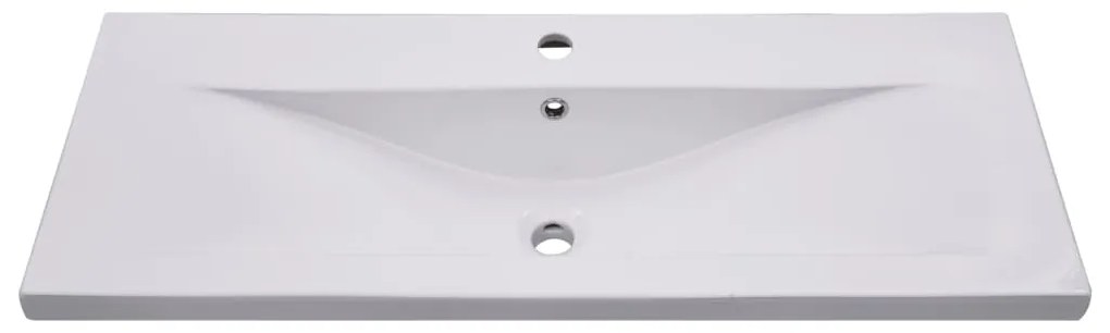 vidaXL Νιπτήρας Ένθετος Λευκός 101 x 39,5 x 18,5 εκ. Κεραμικός