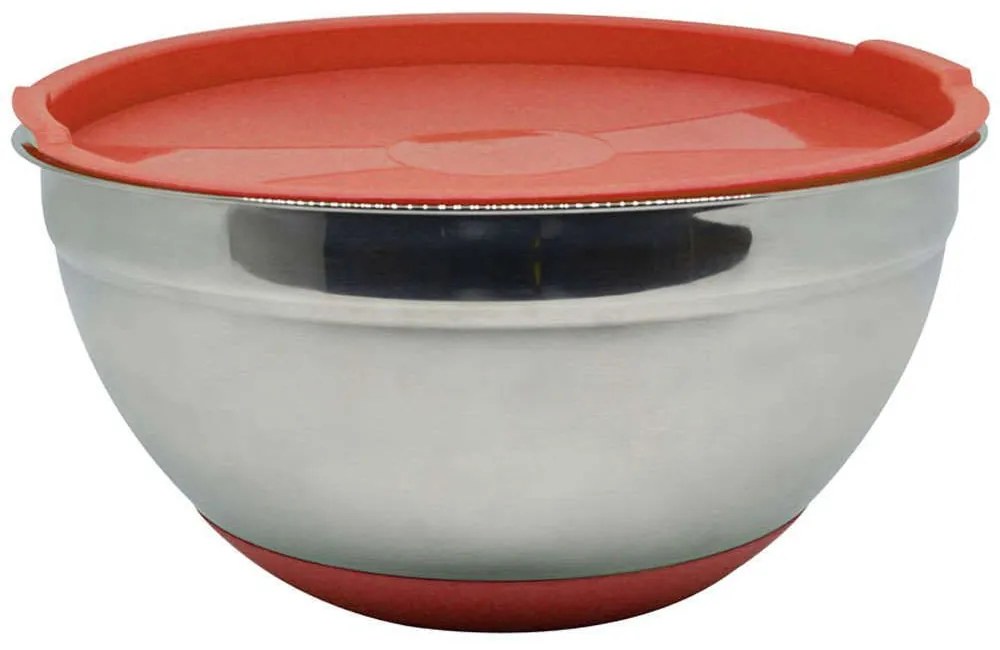 Δοχείο Φαγητού - Μπωλ 809578 2,5lt Inox-Red Ankor Steel,Plastic