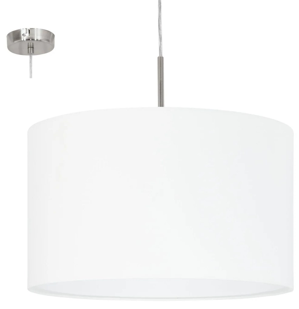 Φωτιστικό Οροφής Pasteri 31571 White Eglo Metal, Fabric