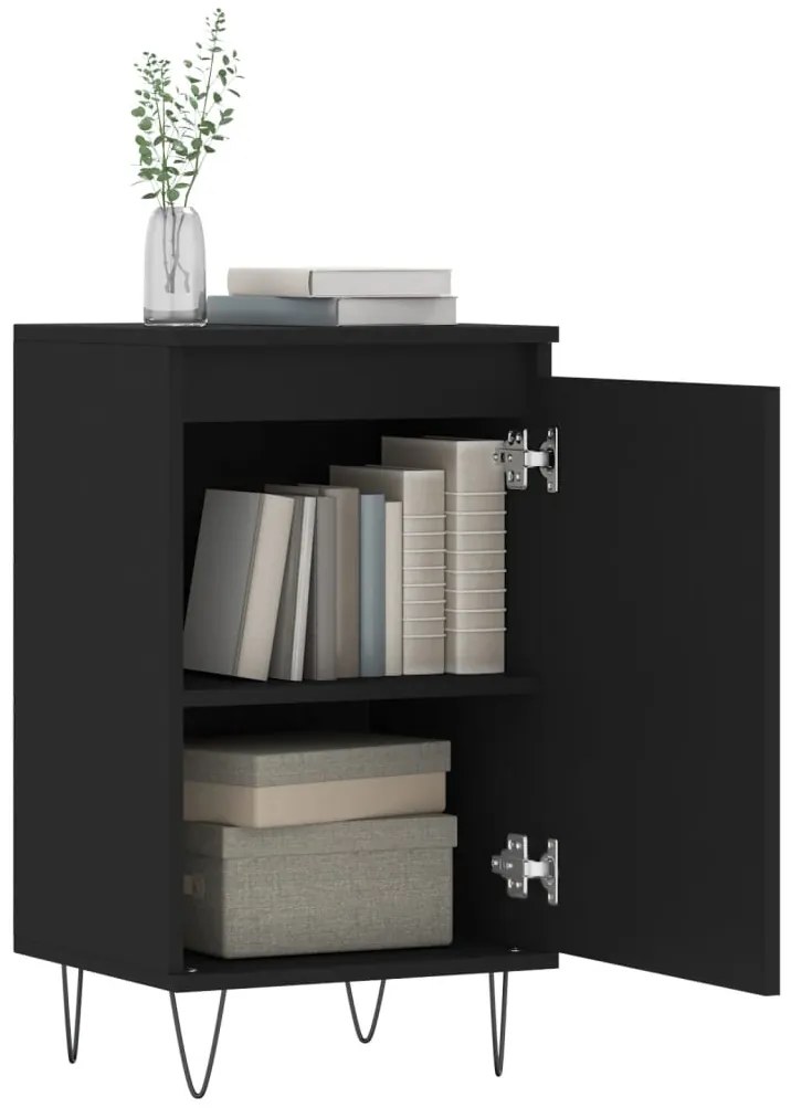 vidaXL Ντουλάπια 2 τεμ. Μαύρα 40 x 35 x 70 εκ. από Επεξεργασμένο Ξύλο