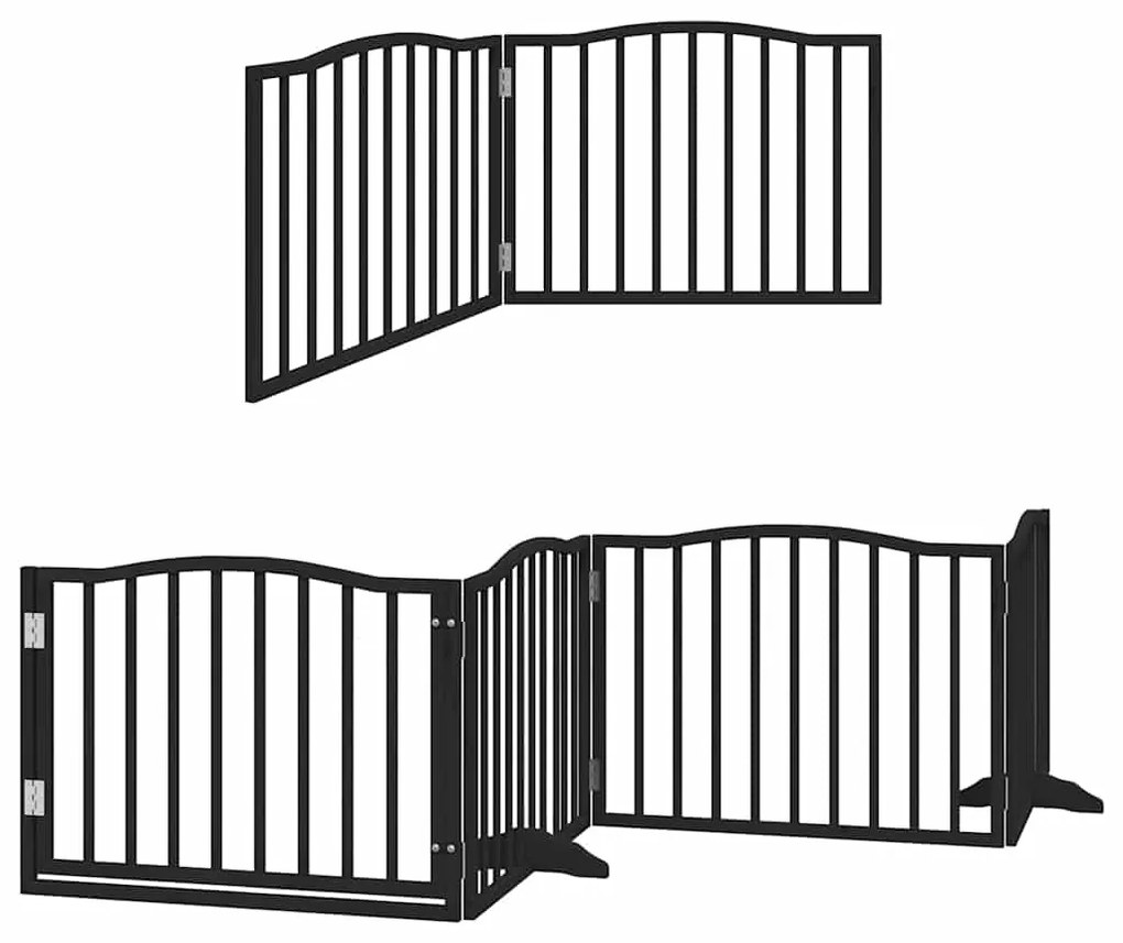 vidaXL Διαχωριστικό Σκύλων/Πόρτα Πτυσσόμενο 10 Πάνελ 800εκ Ξύλο Λεύκας