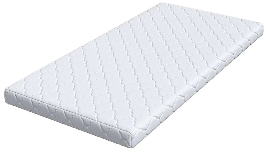 vidaXL Στρώμα με Επίστρωμα Καρύδας Λευκό 200 x 90 εκ. PU Αφρός