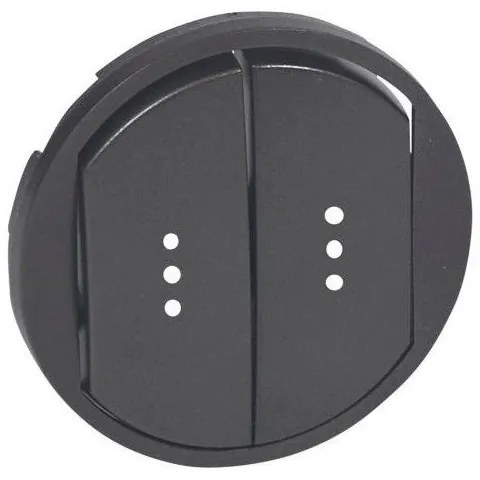 Πλακίδιο Διπλού Φωτεινού Διακόπτη Graphite Celiane 067904 Legrand-67904-Ανθρακί 067904