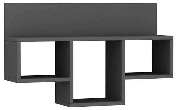 Ραφιέρα τοίχου "DOMINIK" σε χρώμα ανθρακί 80x20x49