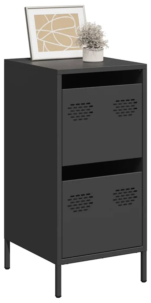 Ντουλάπι Μαύρο 35x39x73,5 εκ. από Χάλυβα Ψυχρής Έλασης