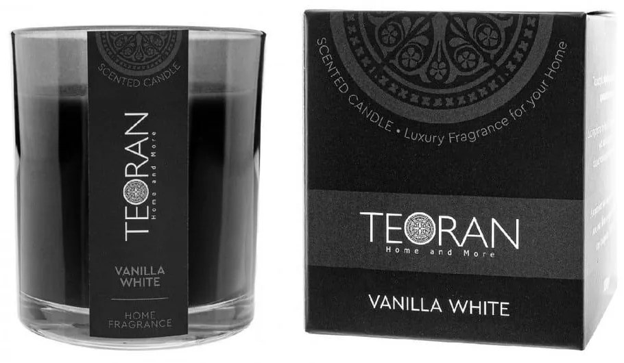 Αρωματικό Κερί Vanilla White Στρόγγυλο 130gr Teoran