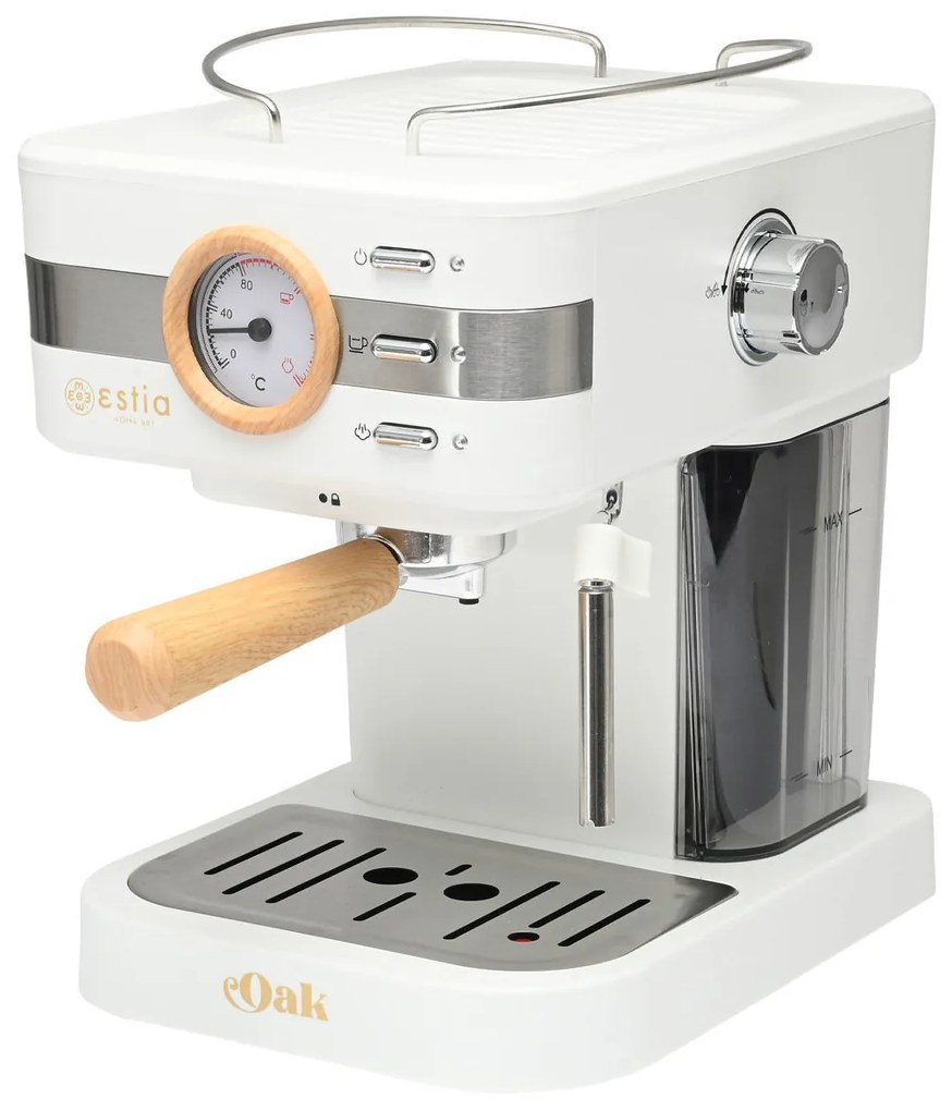 ESTIA ΜΗΧΑΝΗ ESPRESSO OAK 950w 15 bar 1.2lt ΛΕΥΚΗ