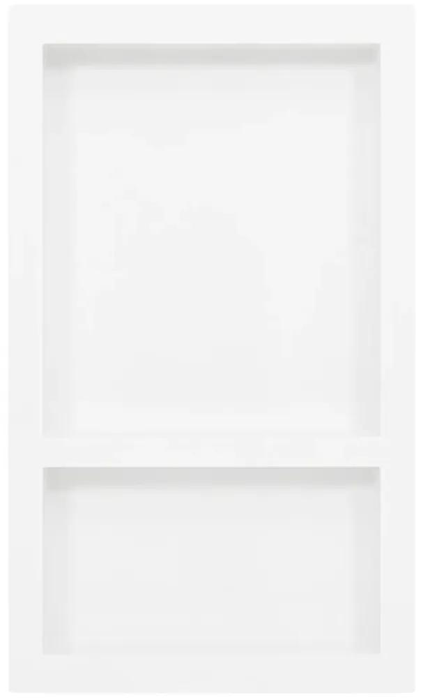 vidaXL Ράφι Ντουζιέρας με 2 Τμήματα Γυαλιστερό Λευκό 41 x 69 x 9 εκ.