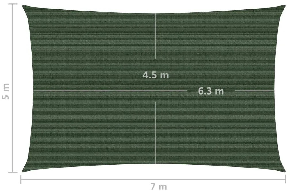 ΠΑΝΙ ΣΚΙΑΣΗΣ ΣΚΟΥΡΟ ΠΡΑΣΙΝΟ 5 X 7 Μ. ΑΠΟ HDPE 160 ΓΡ./Μ² 311467