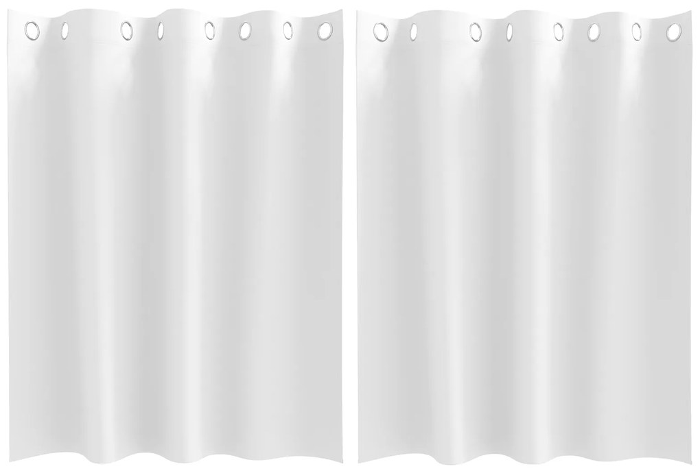 vidaXL Κουρτίνες 2 pcs Καθαρό Λευκό 140 x 140 cm Πολυεστέρας
