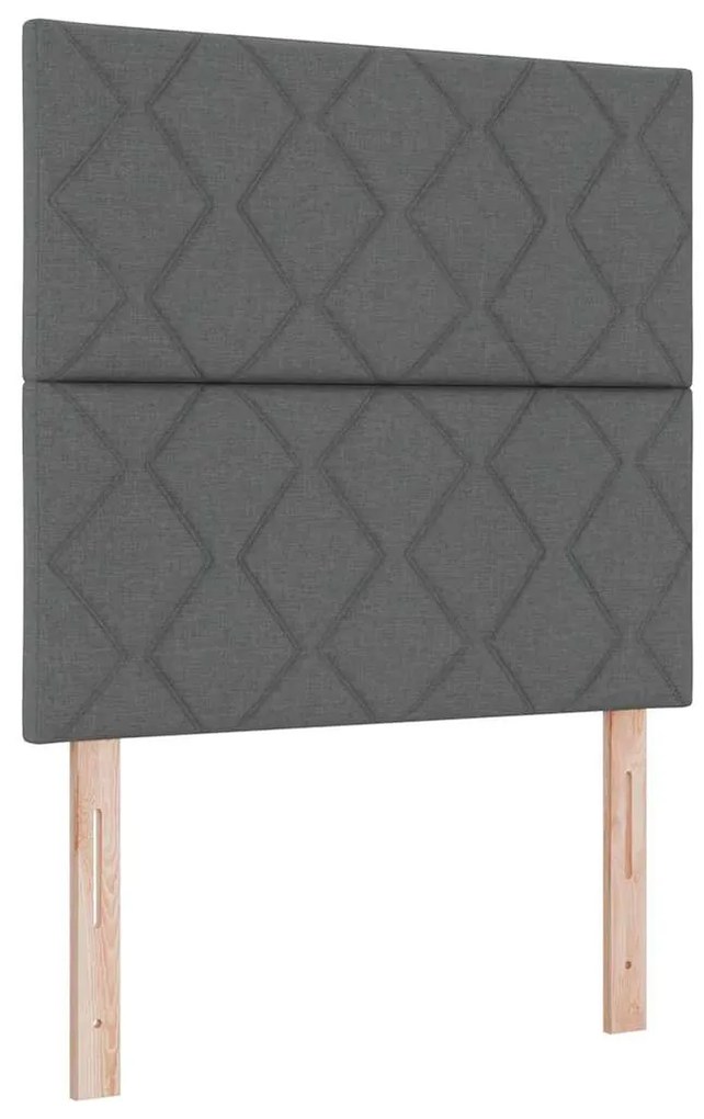 vidaXL Υφασμάτινο Κεφαλάρι Geometric Σκούρο γκρι 90 cm ύφασμα