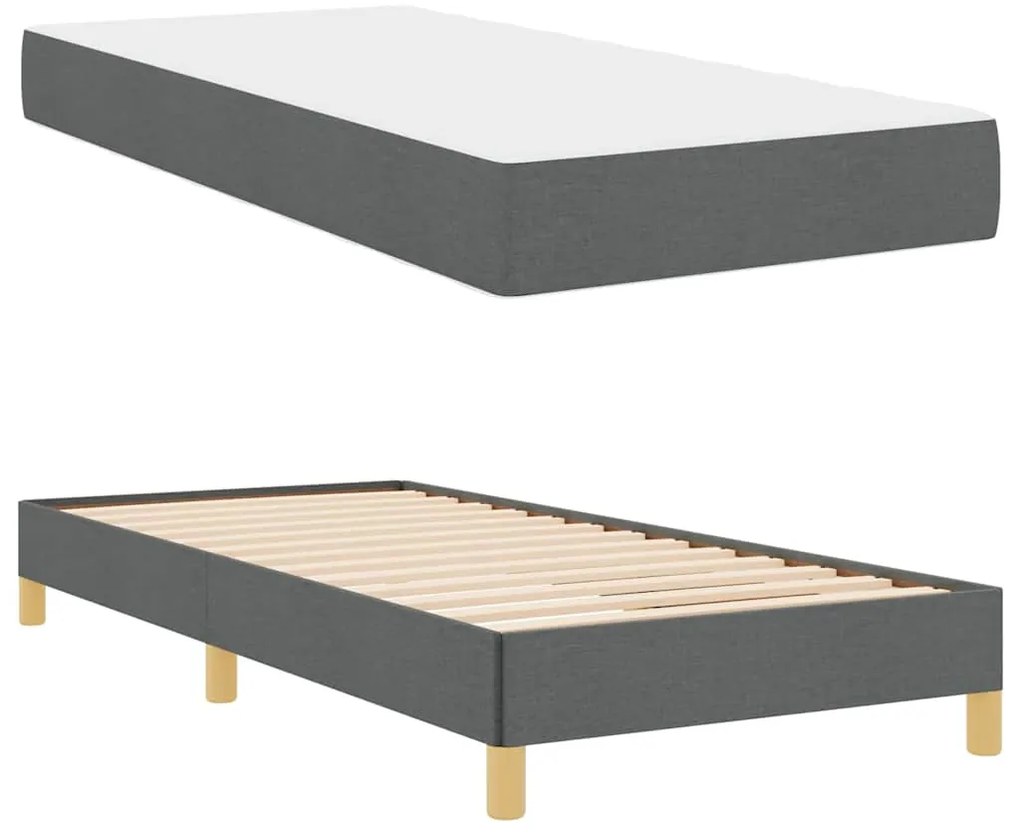 vidaXL Κρεβάτι με ελατήρια Ταμπά, Καφέ 90 x 190 cm
