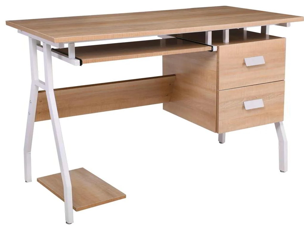 Γραφείο UNIT Η/Υ 120x60cm Άσπρο/Sonoma
