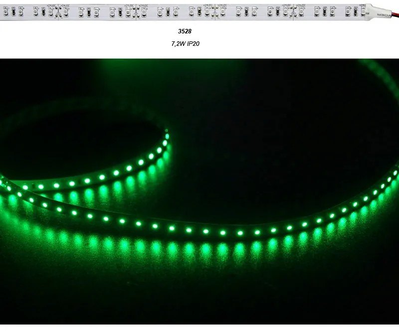 Adeleq Ταινία Led 5 Μέτρα 24Vdc 7.2W Και 90Led Ανά Μέτρο Ip20 Πράσινο 30-342411005