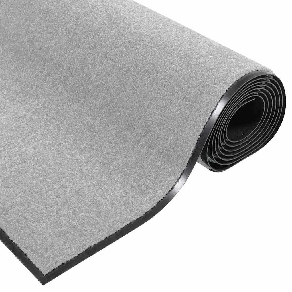 vidaXL Χαλάκι Εξώπορτας Γκρι και Μαύρο 120 x 180 cm