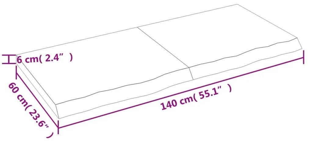 ΠΑΓΚΟΣ ΜΠΑΝΙΟΥ 140 X 60 X 6 ΕΚ. ΑΠΟ ΑΚΑΤΕΡΓΑΣΤΟ ΜΑΣΙΦ ΞΥΛΟ 3156056