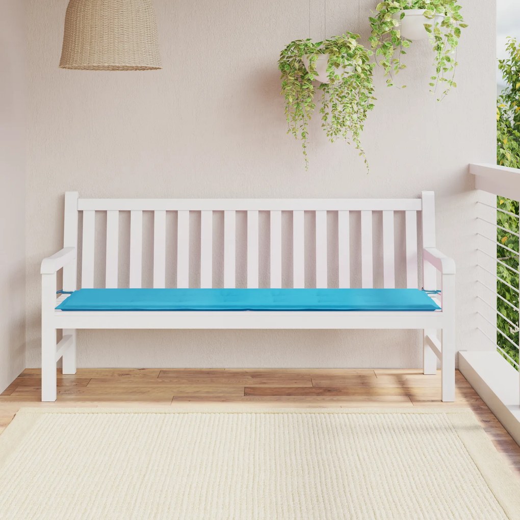 vidaXL Μαξιλάρι Κήπου - Τιρκουάζ, 180x50x4 εκ, Ύφασμα Οξφόρδη