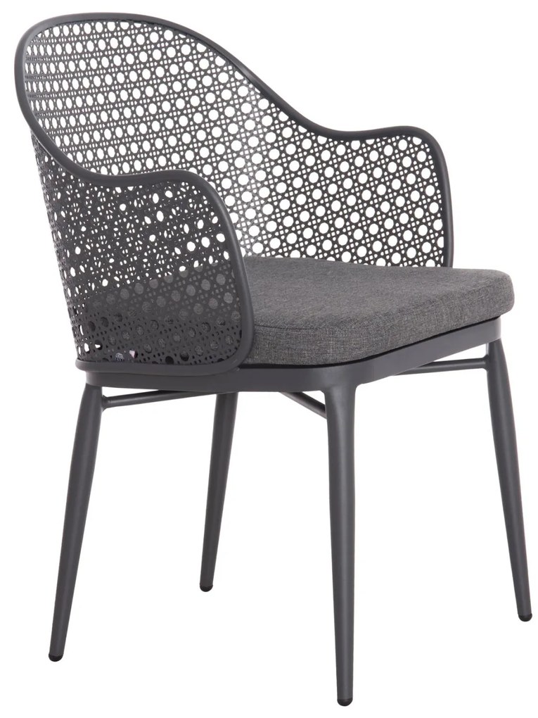 Καρέκλα - Πολυθρόνα OREGO C6268.01 Σκούρο Γκρί Αλουμινίου με Μαξιλάρι 56x59x81Υεκ. 56x59x81 εκ.