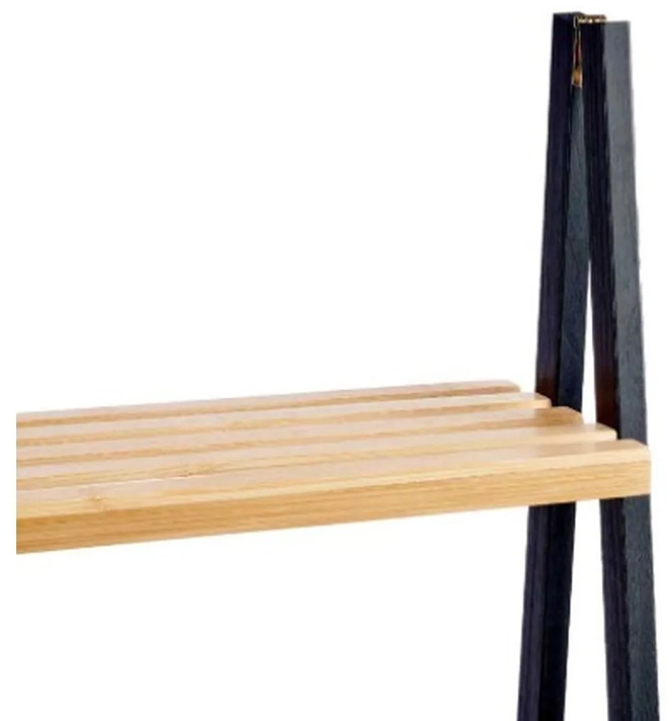 Ράφια Μπάνιου Berilo Μαύρο Φυσικό 40 x 109,3 x 30 cm