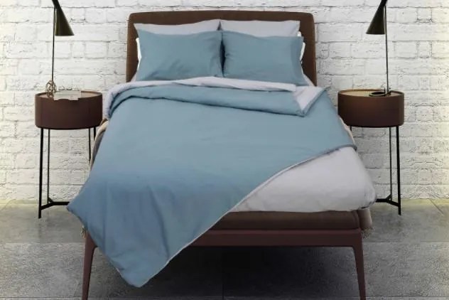 ΣΕΤ ΣΕΝΤΟΝΙΑ ΜΟΝΑ RAINBOW BLUE-ICE GREY ΑΠΟ 50% ΒΑΜΒΑΚΙ 160X250ΕΚ.