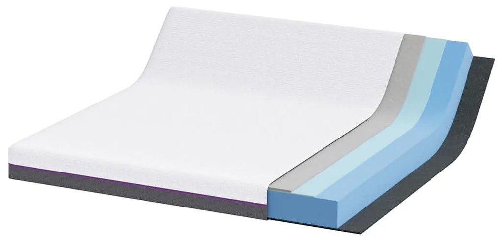 vidaXL Στρώμα Λευκό και Γκρι 180 x 200 cm Pěna
