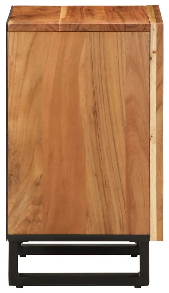 vidaXL Ντουλάπι Μπάνιου 38x34x58 εκ. από Μασίφ Ξύλο Ακακίας
