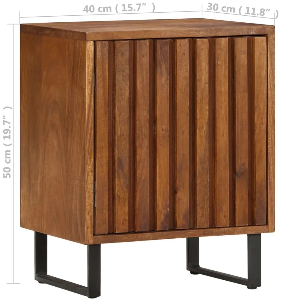 vidaXL Κομοδίνο 40 x 30 x 50 εκ. από Μασίφ Ξύλο Μάνγκο
