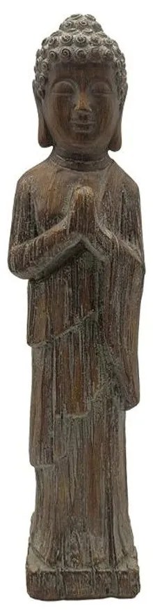 Διακοσμητικό Αντικείμενο Buddha 279-223-218 11x11x46,5cm Brown Polyresin