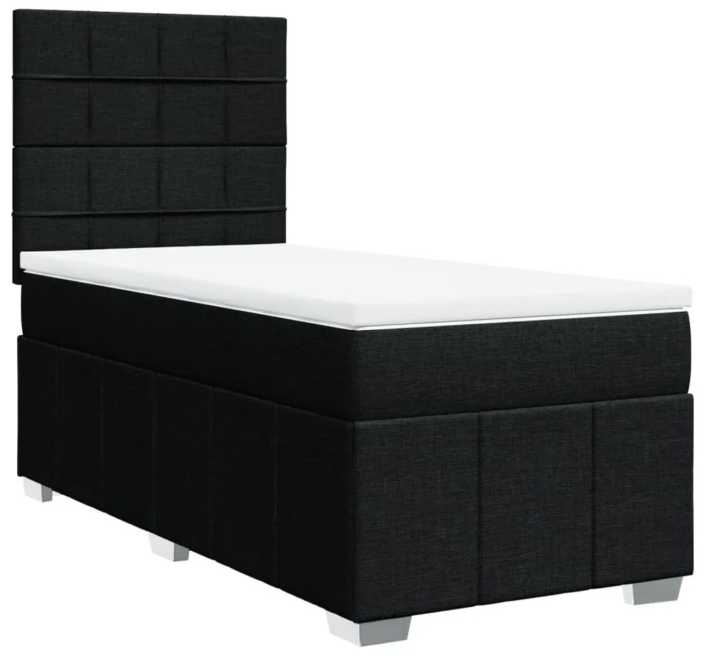 ΚΡΕΒΑΤΙ BOXSPRING ΜΕ ΣΤΡΩΜΑ ΜΑΥΡΟ 80 X 200 ΕΚ. ΥΦΑΣΜΑΤΙΝΟ 3291497