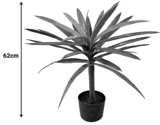 Διακοσμητικό φυτό Dracaena palm σε γλάστρα Inart πράσινο pp Υ62εκ