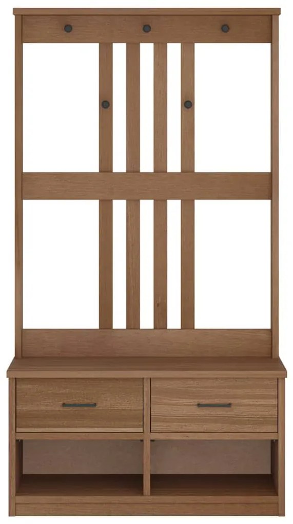 vidaXL Δέντρο χωλ "SANDNES" 87x40x159,5 εκ. Πεύκο μασίφ ξύλο