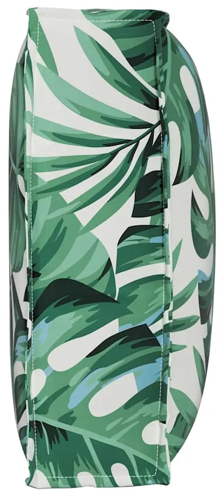 vidaXL Μαξιλάρι παλέτας για πλάτη Floral Μοτίβο φύλλων 50 x 40 x 12 cm
