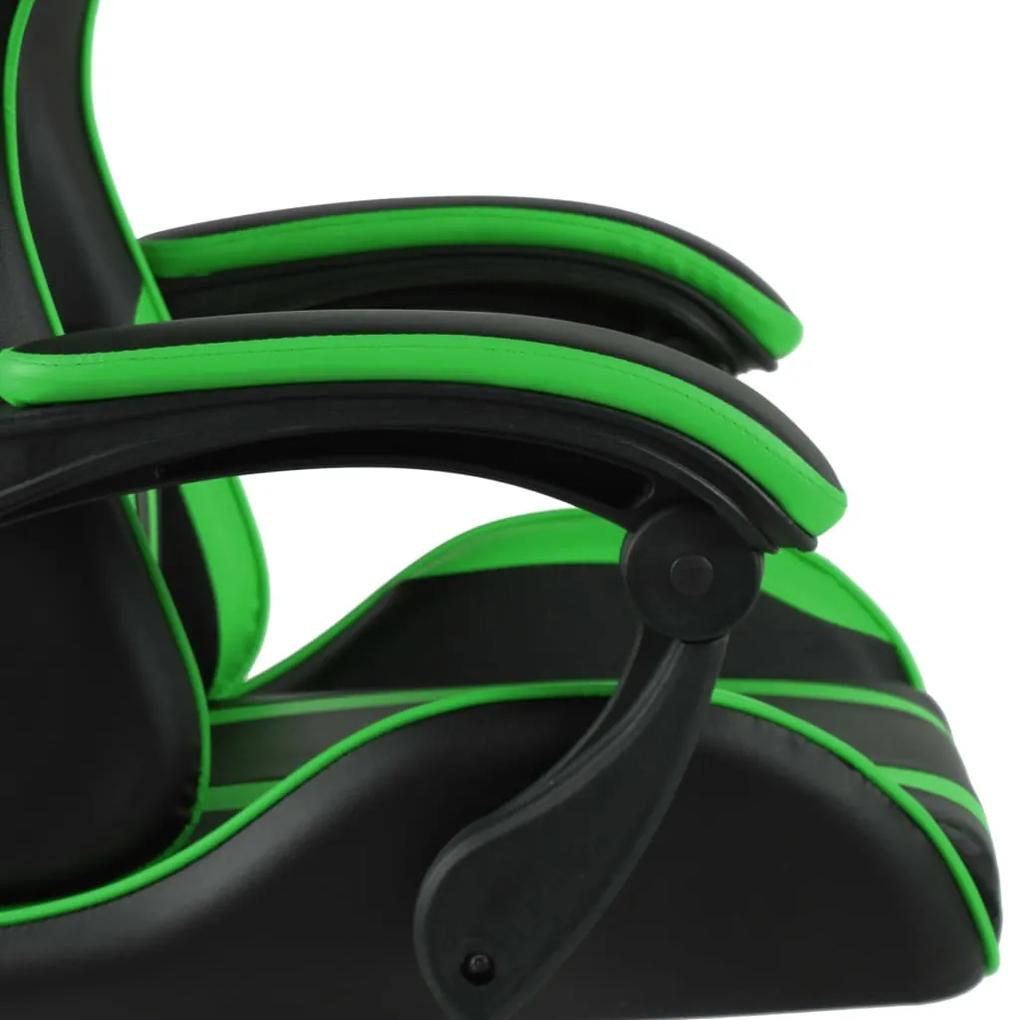 vidaXL Καρέκλα Racing Μαύρο / Πράσινο από Συνθετικό Δέρμα